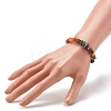 Natural Dyed Chip Shell Beads Stretch Bracelets BJEW-JB06395-02-3