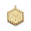 201 Stainless Steel Pendants STAS-R227-01Y-G-1