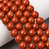 Grade A Natural Red Jasper Bead Strands G-P075-36-6mm-2
