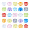 100Pcs UV Plating Transparent Acrylic European Beads TACR-TA0001-93A-2