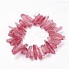 Natural Quartz Crystal Points Beads Strands G-K181-B09-3