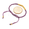 Polyester Cord Braided Bead Bracelets for Women BJEW-L698-01G-01-5