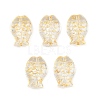 Electroplate and Golden Metal Enlaced Glass Beads EGLA-T029-01F-1