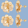 5 Pairs Brass Stud Earring Findings KK-BBC0020-87-6