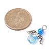 Acrylic with Alloy Pendants PALLOY-JF02418-02-3