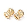 Brass Micro Pave Cubic Zirconia European Beads KK-M233-46G-3