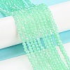 Baking Painted Transparent Glass Beads Strands DGLA-F029-J2mm-05-2