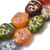 Painted Glass Beads Strands GL-CBA8EF0-01-1
