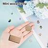 Square Wooden Stamps DIY-WH0546-041-4