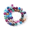 Natural Striped Agate/Banded Agate Beads Strands G-G582-8mm-46-2