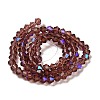 Transparent Electroplate Glass Beads Strands EGLA-A039-T4mm-L05-2