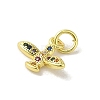 Brass Micro Pave Colorful Cubic Zirconia Charms KK-M283-26C-02-2