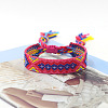 Polyester Braided Rhombus Pattern Cord Bracelet FIND-PW0013-004A-10-1