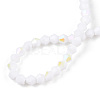 Opaque Solid Color Electroplate Glass Beads Strands EGLA-A039-P2mm-L15-4