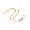 Brass Micro Pave Clear Cubic Zirconia Earring Hooks KK-Z084-10G-2