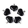 Natural Obsidian Pendants G-N361-01P-01-1