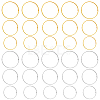 30Pcs 6 Style Brass Bead Frames KK-FH0005-61-1