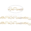 Brass Hollow Moon & Star Link Chains CHC-M025-18G-2