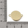Natural White Shell Brass Flat Round Links Connector Charms KK-C262-03A-01G-3