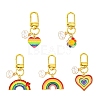 Rainbow Color Alloy Enamel Pendant Decorations HJEW-YW00001-01-2