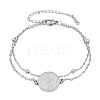 304 Stainless Steel Multi-strand Bracelets SA-CBA7739-02P-4