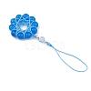 4Pcs Cat Eye Flower Pendant Decorations HJEW-TA00419-5