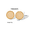 Flat Round Natural Rose Quartz Cuff Ring & Stud Earrings Sets MO9107-1-4