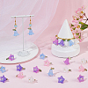 80Pcs 5 Colors Transparent Acrylic Pendants OACR-BM0001-05-4