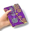 Rectangle Floral Embroidery Cloth Zipper Pouches ABAG-YW0001-03D-4