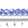 Electroplate Transparent Glass Beads Strands LS-EGLA-A035-T8mm-L14-4