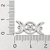 304 Stainless Steel Hollow Connector Charms STAS-P332-01P-3