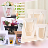 Trapezoid Paper Flower Gift Tote Bags with Plastic Visible Window ABAG-WH0045-25C-6