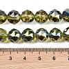 Transparent Electroplate Glass Beads Strands EGLA-N002-34C-B16-3
