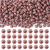 300Pcs Spray Printed Opaque Acrylic European Beads SACR-TA0001-56-1
