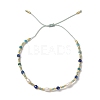 Miyuki Seed Bead and Natural Kyanite Braided Bracelets BJEW-C061-04-1