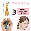 Olycraft 20Pcs 5 Colors Polyester Tassel Pendant AJEW-OC0003-44-2