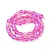 Synthetic Moonstone Beads Strands G-F142-10mm-06-2