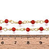 Handmade Brass Round Glass Beaded Chains KK-N281-02B-G-3
