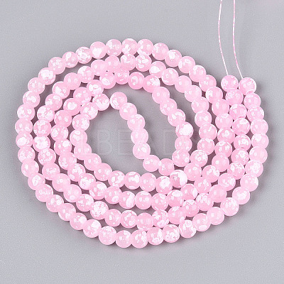 Baking Paint Glass Beads Strands DGLA-N015-6mm-02-1