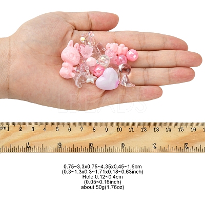 Opaque & Transparent Acrylic Beads MACR-YW0002-01C-1
