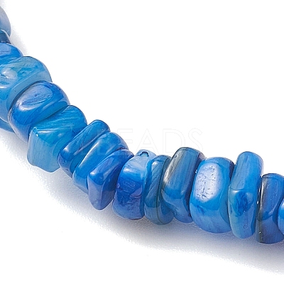 6Pcs 6 Colors Natural Freshwater Shell Chip Beaded Stretch Bracelets BJEW-JB12725-1