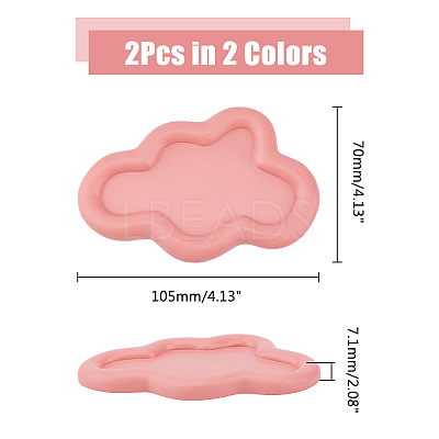 2Pcs 2 Colors Resin Jewelry Plate AJEW-DC0001-51-1