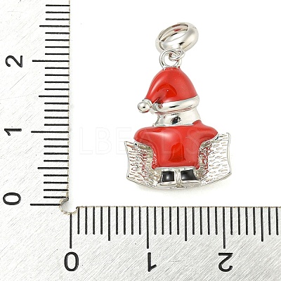 Anti-Tarnish Rhodium Plated 925 Sterling Silver Enamel Christmas European Dangle Charms LS-STER-Z010-02P-02A-1