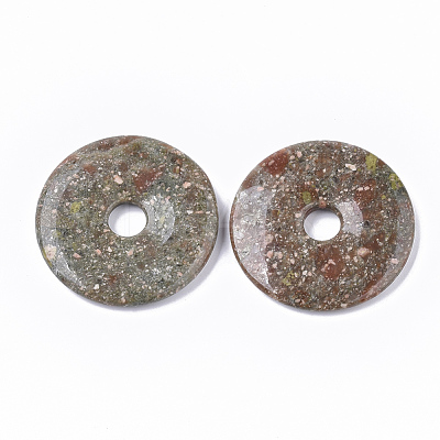 Natural  Unakite Pendants G-S364-002A-1