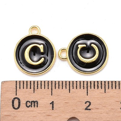 Golden Plated Alloy Charms LS-ENAM-S118-02C-1