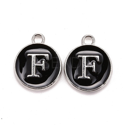 Platinum Plated Alloy Charms LS-ENAM-S118-02F-P-1