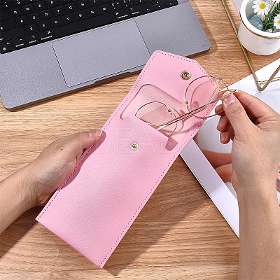1Pc Rectangle PU Leather Eyeglass Cases AJEW-CN0007-01B-1
