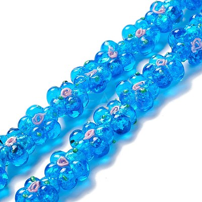 Handmade Lampwork Beads Strands LAMP-D015-08F-1