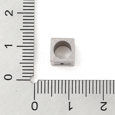 Tarnish Resistant 201 Stainless Steel European Beads STAS-M058-01H-P-1