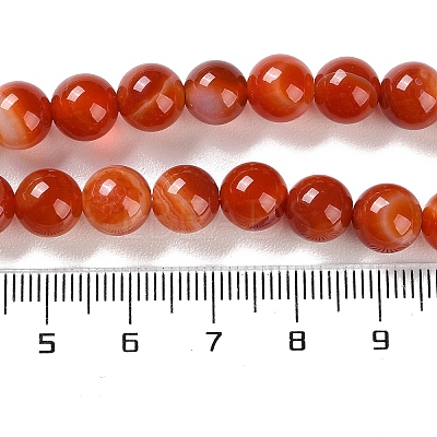Natural Striped Agate/Banded Agate Beads Strands X-G-Z060-A01-B05-1